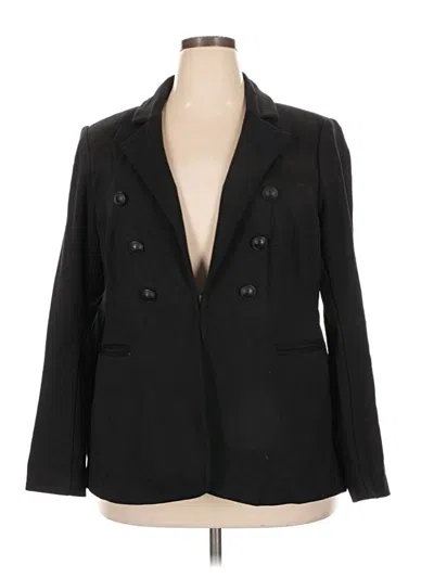 Pre-owned Lane Bryant Blazer Jacket In Black