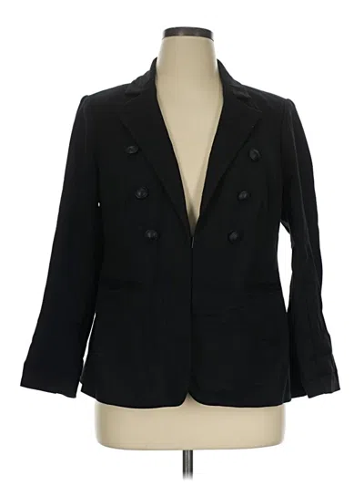 Pre-owned Lane Bryant Blazer Jacket In Black