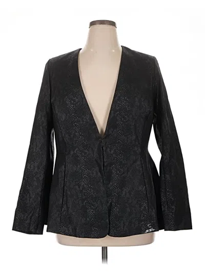Pre-owned Lane Bryant Blazer Jacket In Black