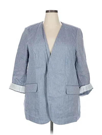 Pre-owned Lane Bryant Blazer Jacket In Blue