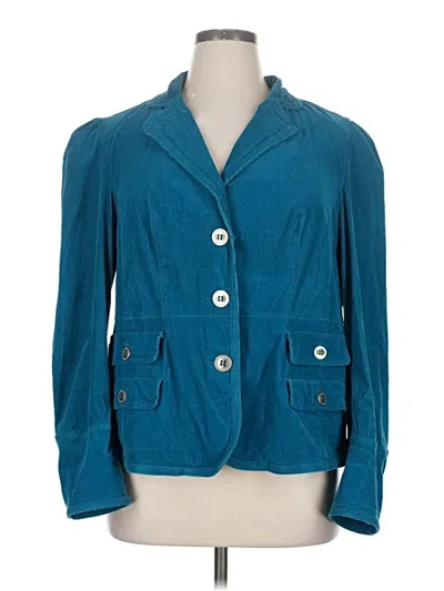 Pre-owned Lane Bryant Blazer Jacket In Blue
