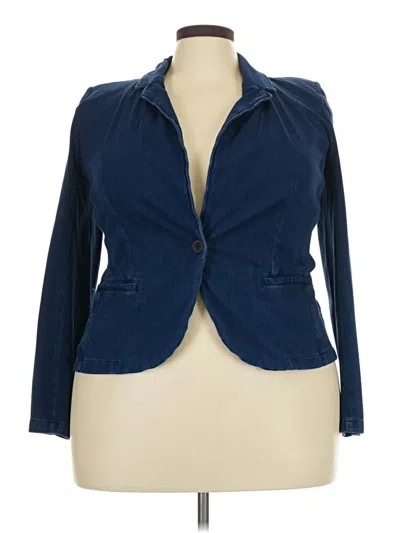 Pre-owned Lane Bryant Blazer Jacket In Blue
