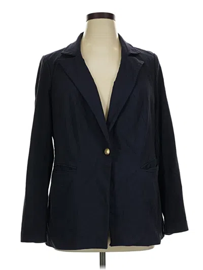 Pre-owned Lane Bryant Blazer Jacket In Blue