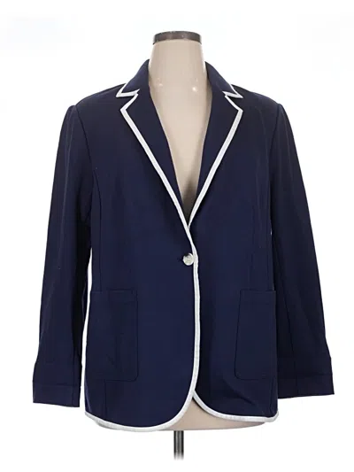 Pre-owned Lane Bryant Blazer Jacket In Blue