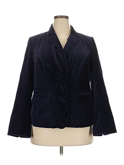 Pre-owned Lane Bryant Blazer Jacket In Blue