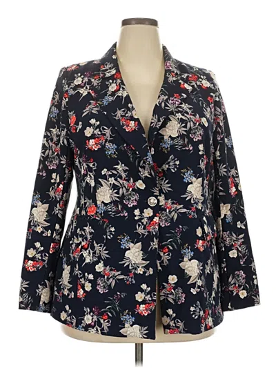 Pre-owned Lane Bryant Blazer Jacket In Blue