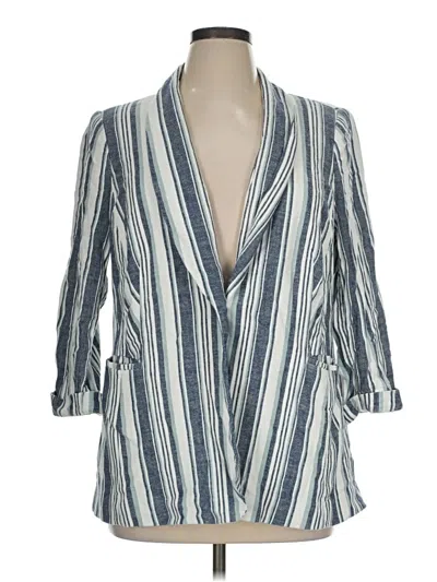 Pre-owned Lane Bryant Blazer Jacket In Blue