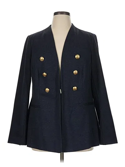Pre-owned Lane Bryant Blazer Jacket In Blue