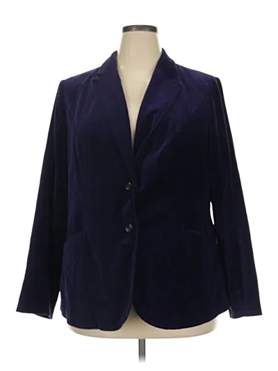 Pre-owned Lane Bryant Blazer Jacket In Blue