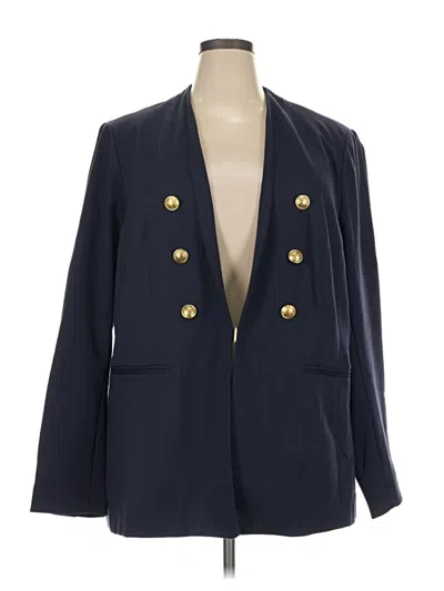Pre-owned Lane Bryant Blazer Jacket In Blue