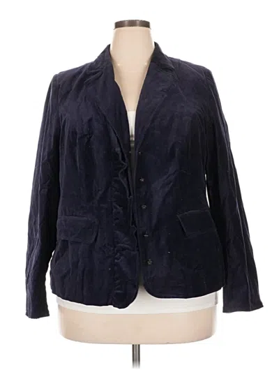 Pre-owned Lane Bryant Blazer Jacket In Blue