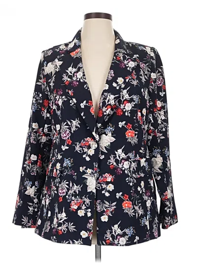Pre-owned Lane Bryant Blazer Jacket In Blue