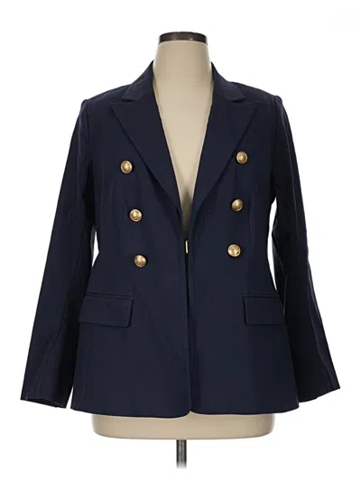 Pre-owned Lane Bryant Blazer Jacket In Blue