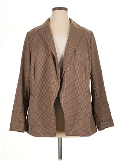 Pre-owned Lane Bryant Blazer Jacket In Brown