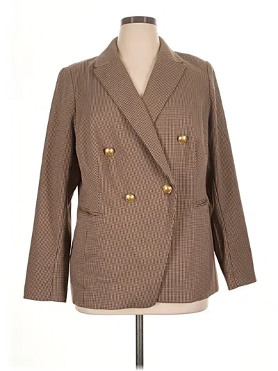 Pre-owned Lane Bryant Blazer Jacket In Brown