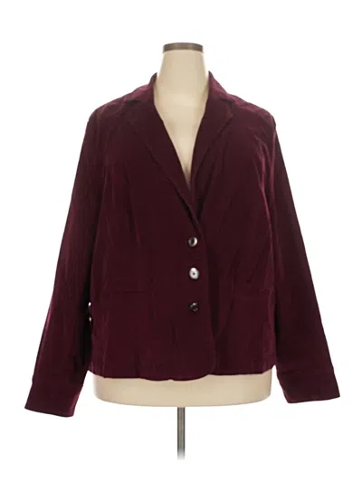 Pre-owned Lane Bryant Blazer Jacket In Burgundy