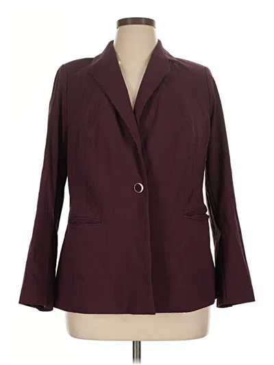 Pre-owned Lane Bryant Blazer Jacket In Burgundy