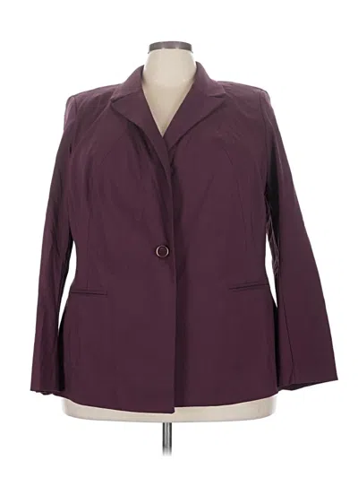 Pre-owned Lane Bryant Blazer Jacket In Burgundy