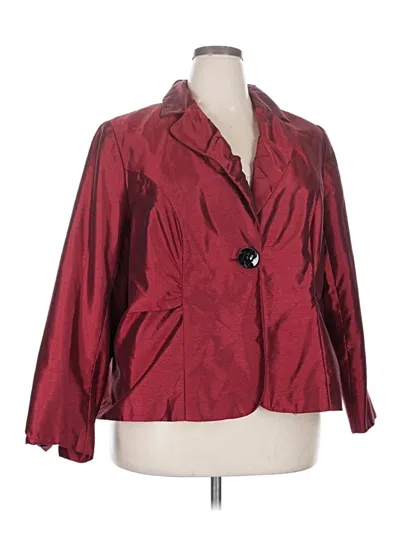 Pre-owned Lane Bryant Blazer Jacket In Burgundy