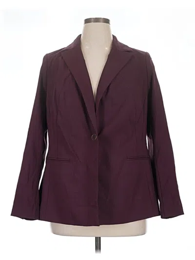 Pre-owned Lane Bryant Blazer Jacket In Burgundy
