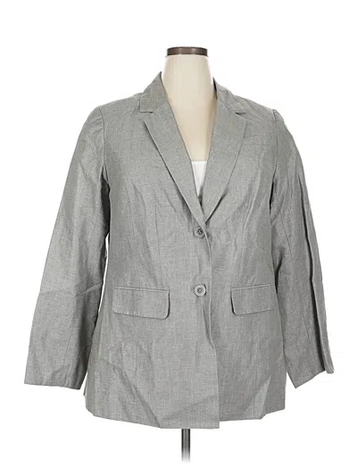 Pre-owned Lane Bryant Blazer Jacket In Gray