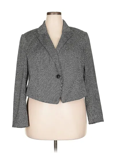 Pre-owned Lane Bryant Blazer Jacket In Gray