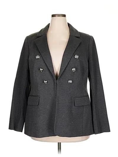 Pre-owned Lane Bryant Blazer Jacket In Gray