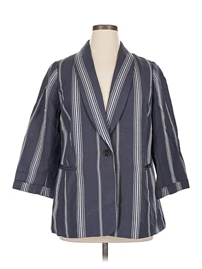 Pre-owned Lane Bryant Blazer Jacket In Gray