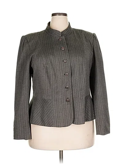 Pre-owned Lane Bryant Blazer Jacket In Gray