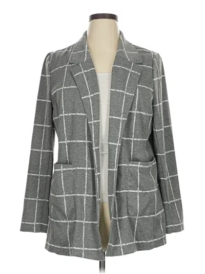 Pre-owned Lane Bryant Blazer Jacket In Gray