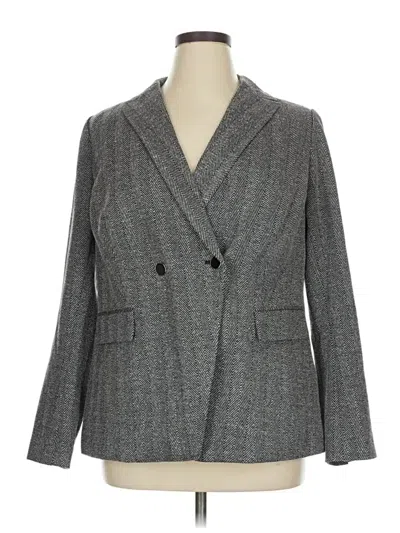Pre-owned Lane Bryant Blazer Jacket In Gray
