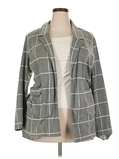 Pre-owned Lane Bryant Blazer Jacket In Gray