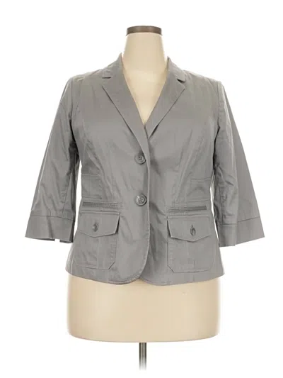 Pre-owned Lane Bryant Blazer Jacket In Gray