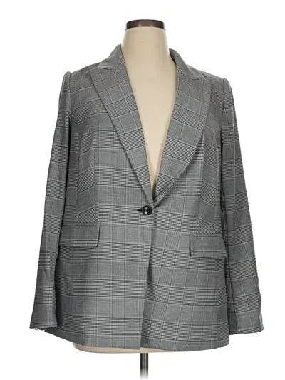 Pre-owned Lane Bryant Blazer Jacket In Gray