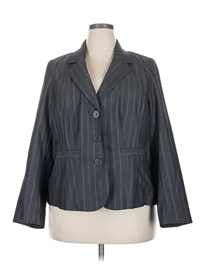 Pre-owned Lane Bryant Blazer Jacket In Gray