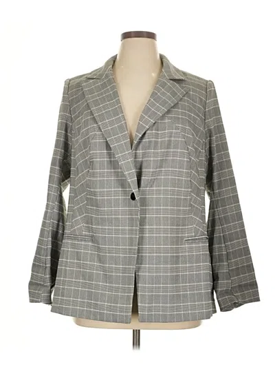 Pre-owned Lane Bryant Blazer Jacket In Gray