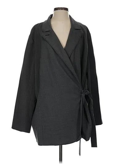 Pre-owned Lane Bryant Blazer Jacket In Gray