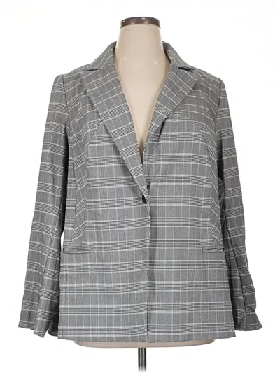Pre-owned Lane Bryant Blazer Jacket In Gray