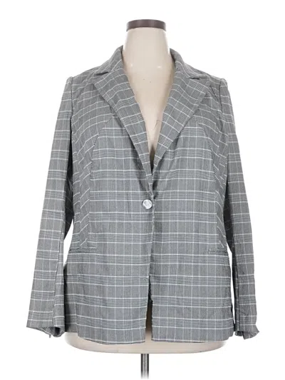 Pre-owned Lane Bryant Blazer Jacket In Gray