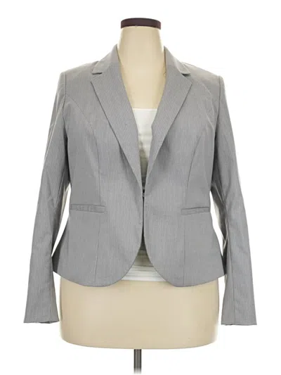 Pre-owned Lane Bryant Blazer Jacket In Gray