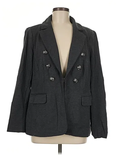 Pre-owned Lane Bryant Blazer Jacket In Gray