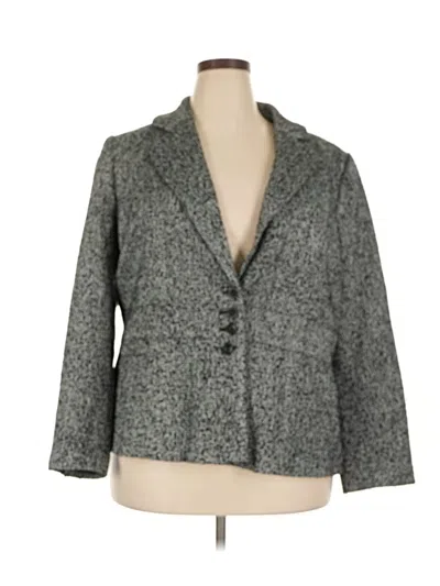 Pre-owned Lane Bryant Blazer Jacket In Gray