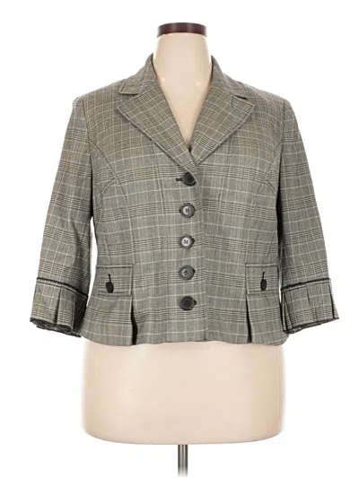 Pre-owned Lane Bryant Blazer Jacket In Gray