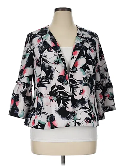 Pre-owned Lane Bryant Blazer Jacket In Gray