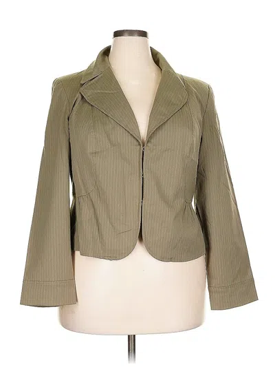Pre-owned Lane Bryant Blazer Jacket In Green