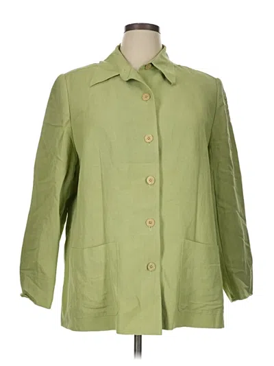 Pre-owned Lane Bryant Blazer Jacket In Green