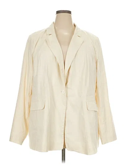 Pre-owned Lane Bryant Blazer Jacket In Ivory
