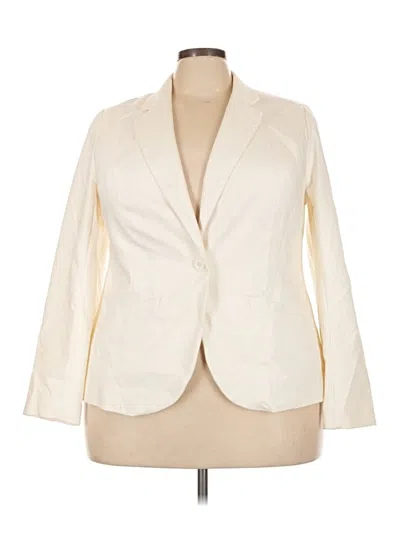 Pre-owned Lane Bryant Blazer Jacket In Ivory