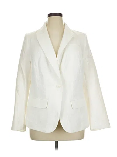 Pre-owned Lane Bryant Blazer Jacket In Ivory
