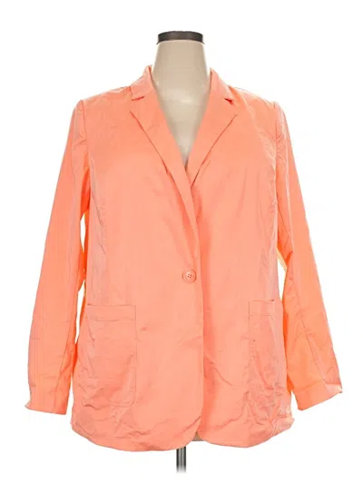 Pre-owned Lane Bryant Blazer Jacket In Orange